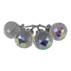 Image of 4cm Crystal Effect Doorknobs, Spherical Set of 4