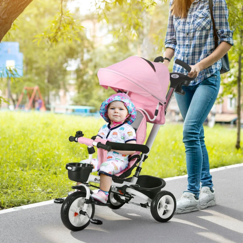 Image of HOMCOM 6 In 1 Trike For Toddler 1-5 Years - Pink 370-061V00PK
