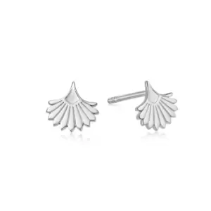 Image of Daisy London 925 Sterling Silver Palm Fan Stud Earrings Sterling Silver