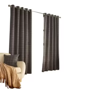 Image of Furn Ellis Ringtop Eyelet Curtains (117 x 183 cm) (Navy)