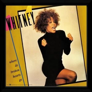 Image of Whitney Houston Where Do Broken Hearts Go Framed Album Print