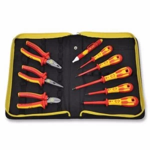 image of C.K Tools 9 Piece PZ Electricians VDE Pliers and Screwdrivers Tool Kit