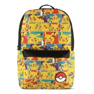 Image of Pokemon Pikachu Comic Book Strip All-Over Print Backpack