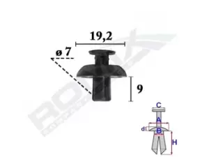 Image of ROMIX Clip, trim-/protection strip TOYOTA,LEXUS C70361 9046707217
