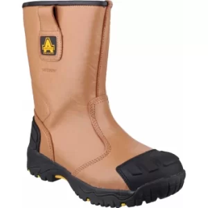 image of Amblers Mens Safety FS143 Waterproof Safety Rigger Boots Tan Size 11