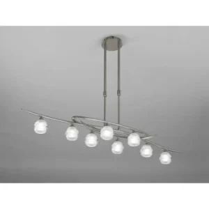 Image of G9 ECO Line 8 Bulbs Telescopic Loop Pendant, Satin Nickel