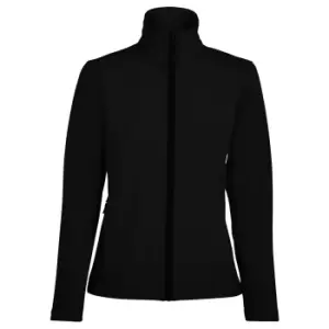 Image of SOLS Womens/Ladies Race Full Zip Water Repellent Softshell Jacket (L) (Black)