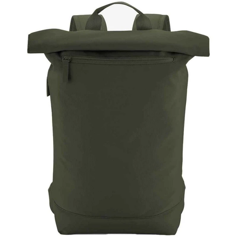 Image of Bagbase Mens Simplicity Roll Top Backpack in Green Green Male
