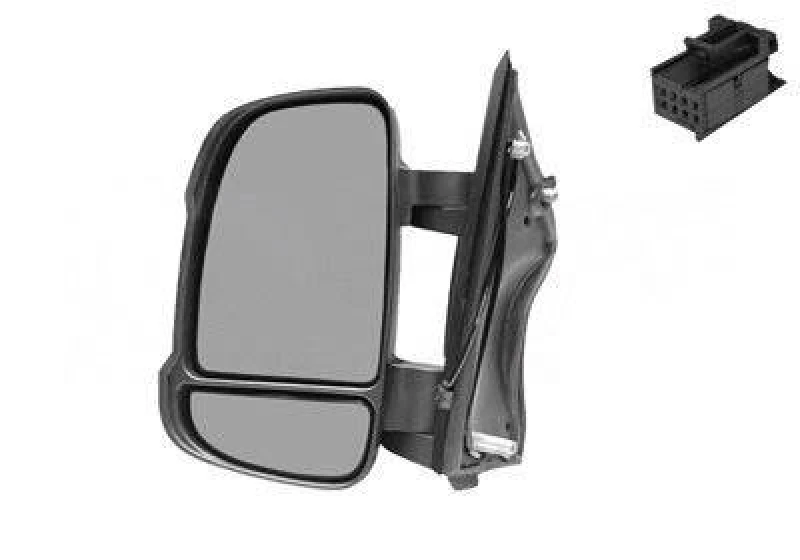 Image of VAN WEZEL 1651801 Wing mirror * HAGUS * Left, black, Short mirror arm Outside Mirror (50)