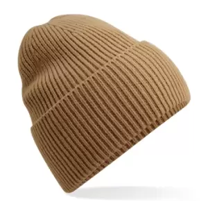 Image of Beechfield Cuffed Recycled Oversized Beanie (One Size) (Biscuit Beige)