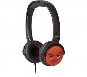 image of Groov-e EarMOJIs Angry Face Kids Headphones