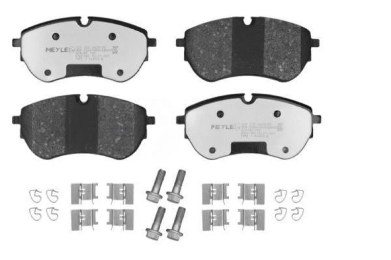 Image of MEYLE 025 226 4420/PD Brake pad set MEYLE-PD: Advanced performance and design. Front Axle, prepared for wear warning indicator, with anti-squeak plate