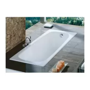 image of Roca - Contesa Anti Slip Single Ended Steel Bath - 1700mm x 700mm - 2 Tap Hole