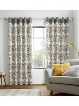 Image of Catherine Lansfield Annika Eyelet Curtains