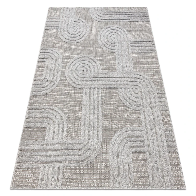 Image of RugsX Carpet Santo Sisal 1001 Geometric Grey 160X220 Cm