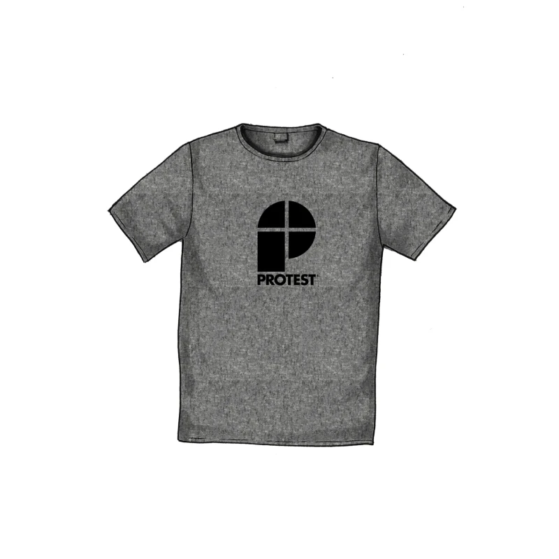 Image of Protest T-Shirt Protest Classic Logo Gris Unisex XS