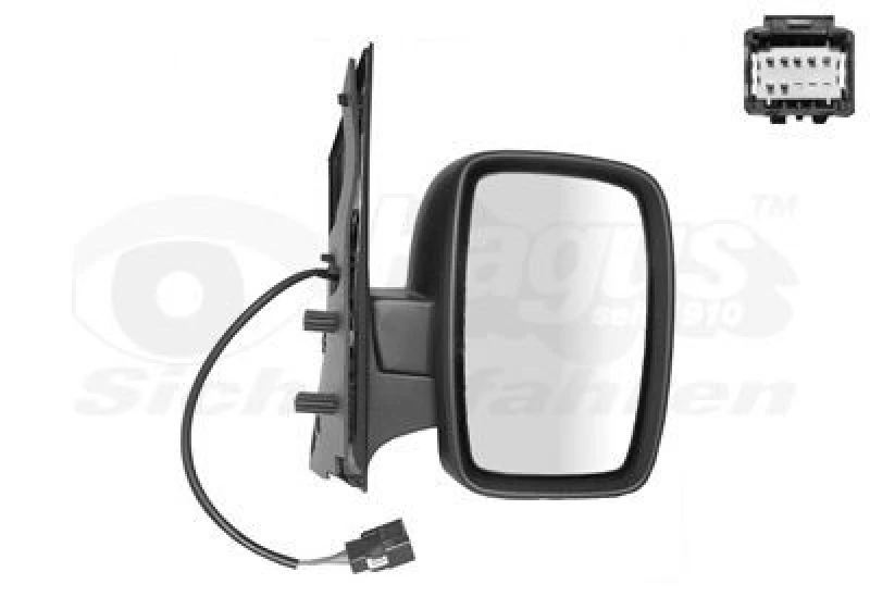 Image of VAN WEZEL Wing mirror VAN WEZEL 1612808