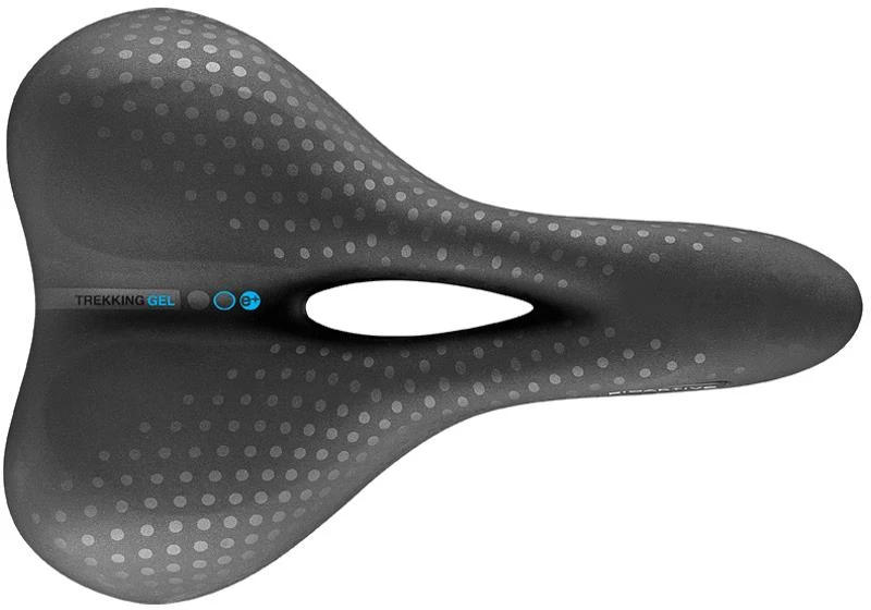 Image of Selle San Marco Bioaktive Trekking Open Fit Gel Saddle L BLACK - Cycles UK