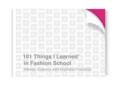 Image of 101 things i learnedr in fashion school