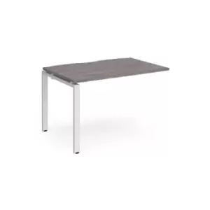 Image of Adapt add on unit single 1200mm x 800mm - white frame and grey oak top