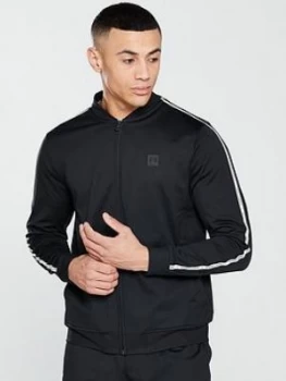 Image of Urban Armor Gear Sportstyle Tricot Taped Track Jacket Black Size XL Men