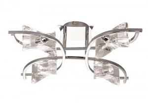 image of Semi Flush Ceiling 4 Light G9, Polished Chrome