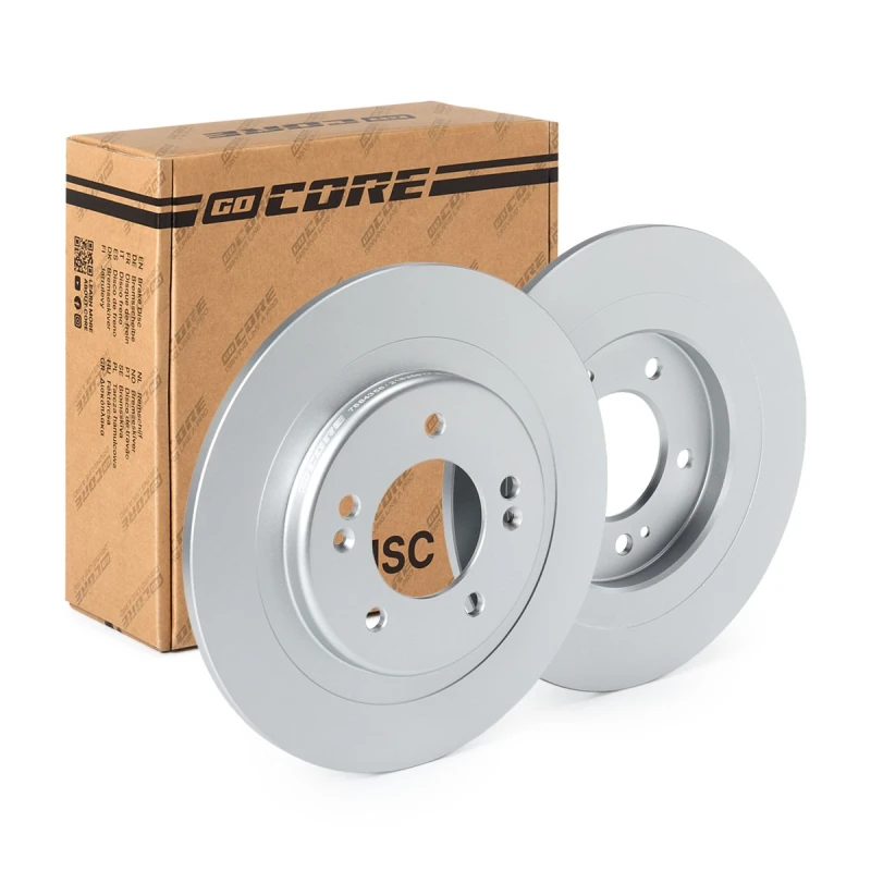 Image of goCORE GCH20800 Brake disc Rear Axle, Solid, Cast Iron, High-carbon, with bolts/screws Cast Iron Brake Disc (82)