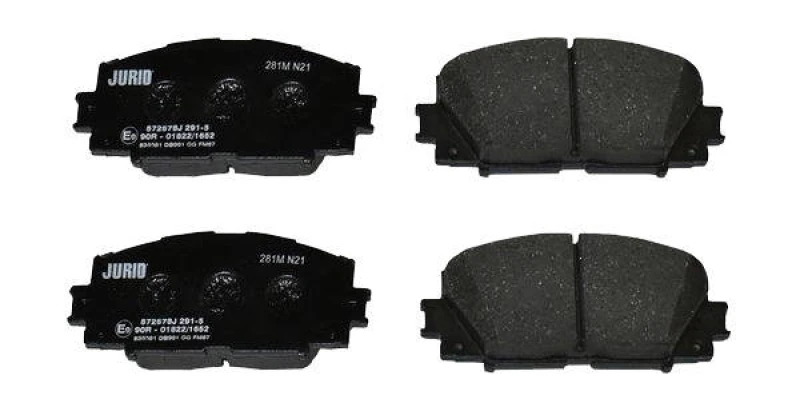 Image of JURID 572578J Brake pad set not prepared for wear warning indicator, without accessories Brake Pad Set,disc brake (402)