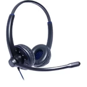 image of JPL Commander Wired Stereo Headset Over The Head Noise Cancelling USB With Microphone Black