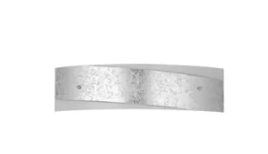 Image of PARIS 2 Light Flush Wall Light Silver 45x12cm