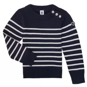 image of Petit Bateau LOX boys's Childrens sweater in Blue ans,4 years,5 years