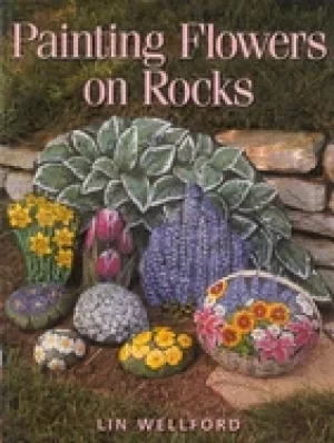 Image of painting flowers on rocks