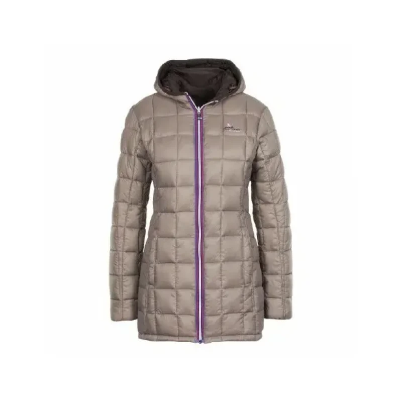 Image of Peak Mountain Reversible long ski jacket For Her Peak Mountain Awill Marron Female XL