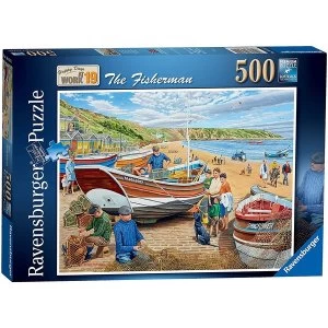 Image of Happy Days at Work No. 19 The Fisherman Jigsaw Puzzle - 500 Pieces