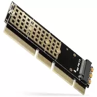 image of AXAGON PCEM2-1U PCI-E 3.0 16x - M.2 SSD NVMe, Up to 80mm SSD, Low Profile 1U Controller Card