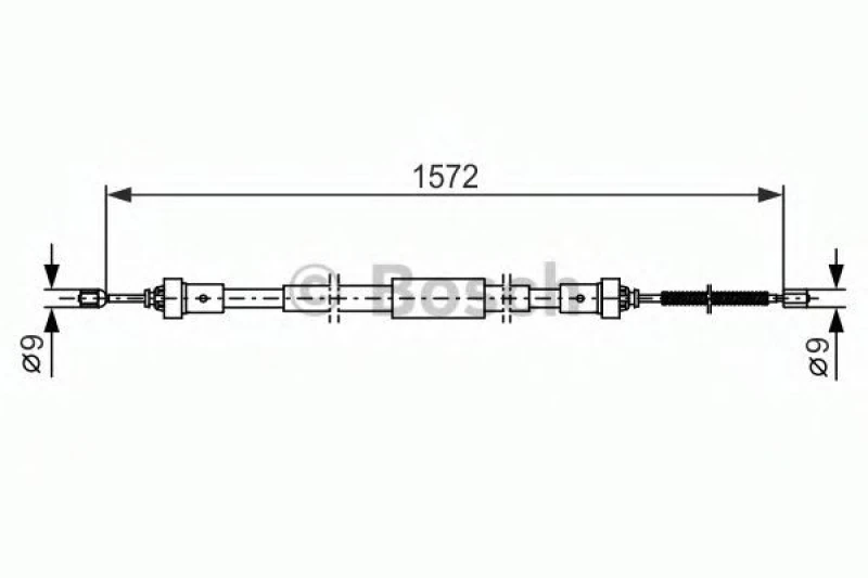 Image of Bosch 1 987 482 384 Brake Cable 1572mm Cable,parking brake (124)