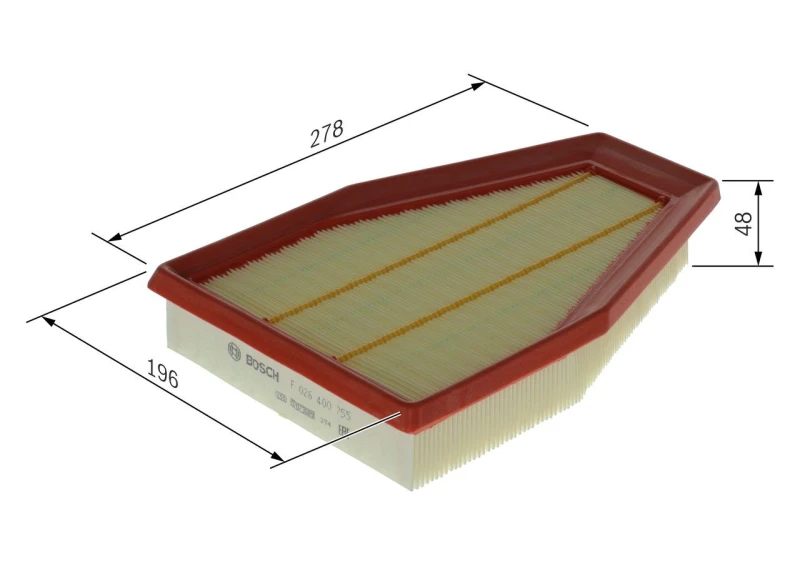 Image of Air filter Bosch F 026 400 755