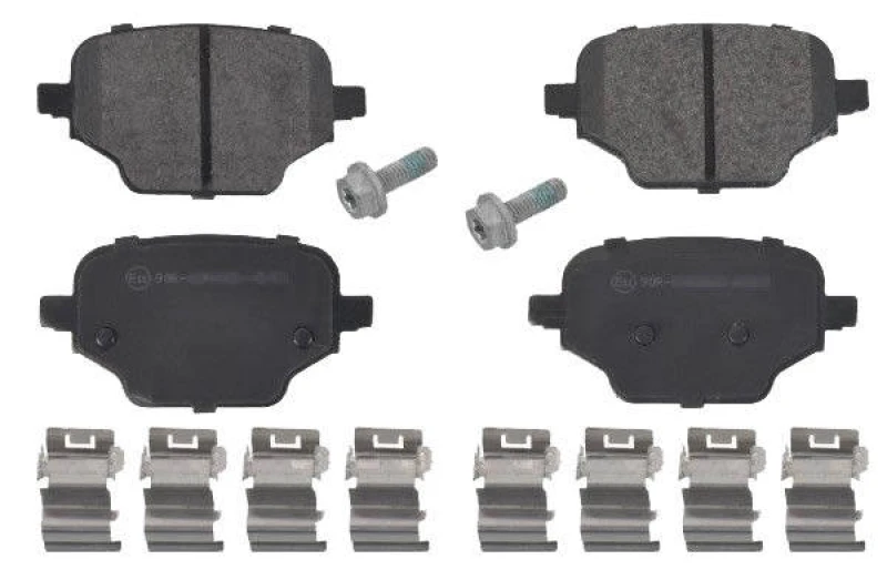 Image of Blue PRINT ADBP420009 Brake pad set Rear Axle, with fastening material Brake Pad Set,disc brake (402)