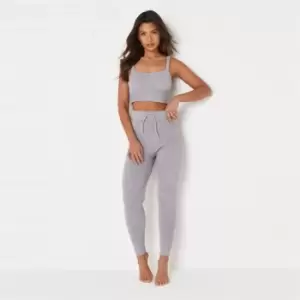 Missguided Recycled Popcorn Jogger Co Ord - Grey