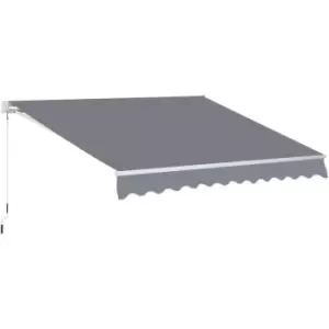 Image of 2.95 x 2.5m Manual Awning Canopy Sun Shade Shelter Retractable - Outsunny