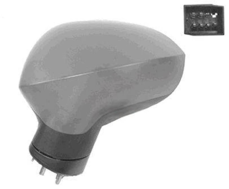 Image of VAN WEZEL 4919817 Wing mirror * HAGUS * Left, Heatable, primed Outside Mirror (50)