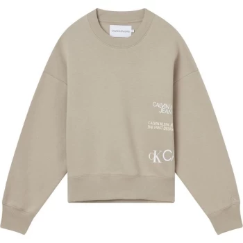Image of Calvin Klein Jeans Multi Urban Crew Sweatshirt - CROCKERY