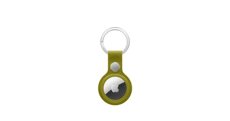 Image of Apple Finewoven Keyring AirTag keyring Chartreuse MA7L4ZM/A