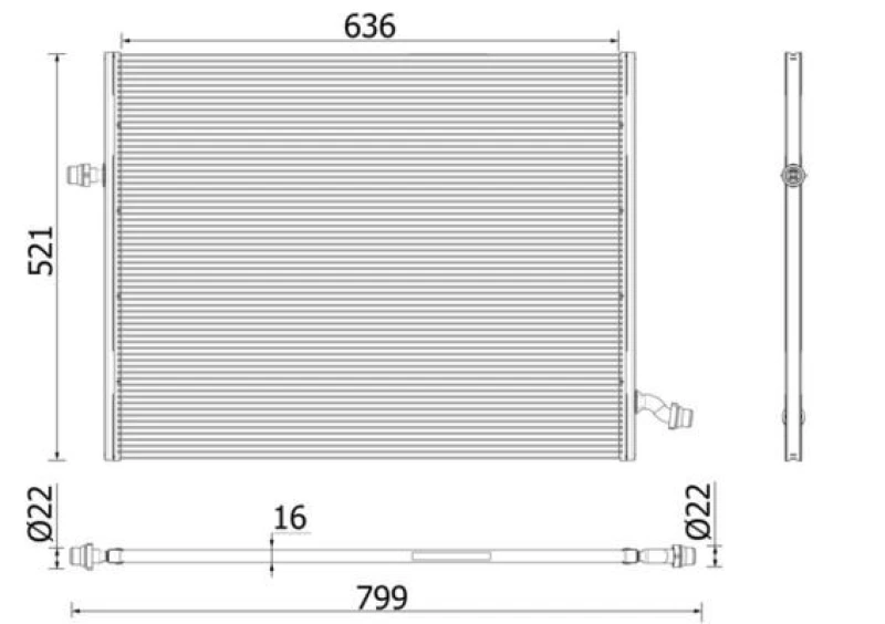 Image of Low Temperature Cooler, intercooler MAHLE CIR 36 000P