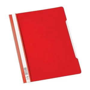 Image of Durable Clear View A4 Plastic Folder Red 1 x Pack of 50 Folders