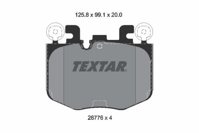 Image of Brake pad set TEXTAR 2677601