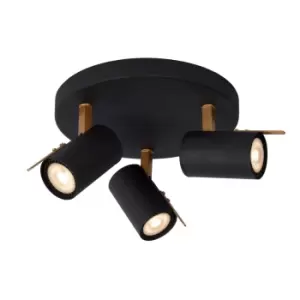 Image of Grony Modern Ceiling Spotlight - LED Dim to warm - GU10 - 3x5W 2200K/3000K - Black