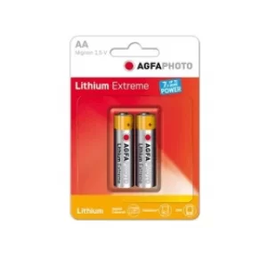 image of Agfaphoto Extreme Lithium AA Batteries (2 Pack)