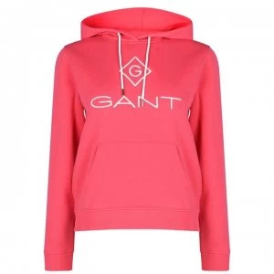 image of Gant Lock Up Logo Hoodie - 648 WATERMELON