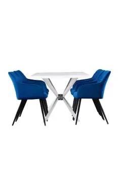 image of 'Camden Duke' LUX Dining Set a Table and Chairs Set of 6